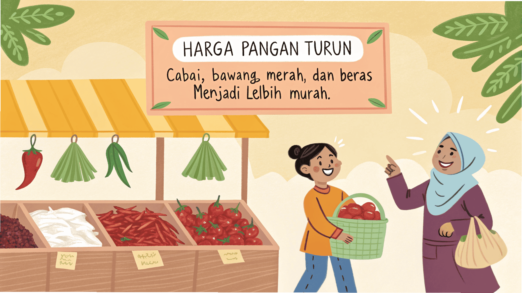 Harga Pangan Melandai Cabai, Bawang, dan Beras Ikut Turun