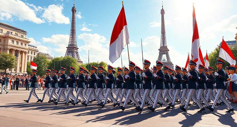 Satgas Patriot II Indonesia Tampil Memukau di Parade Bastille Day Paris 2025
